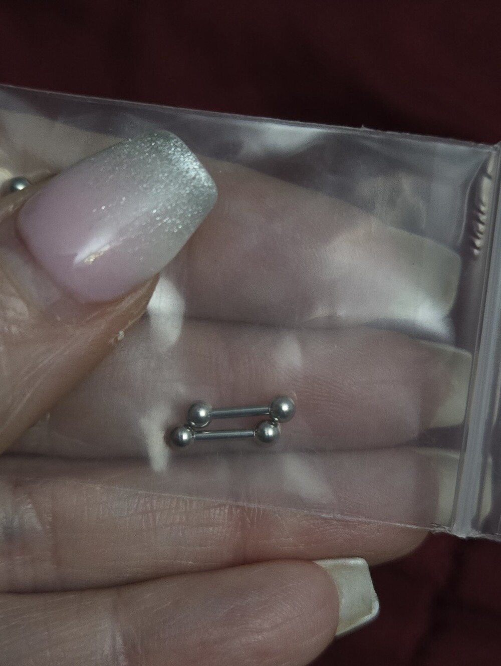 Sterling-Style Silver Industrial Barbell Piercing 2 Pack